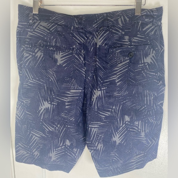 VINCE NWT Men's Blue Patterned Chino  Designer Hemp Shorts - Picture 8 of 9